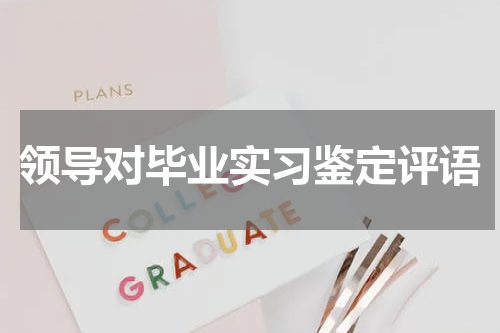领导对毕业实习鉴定评语