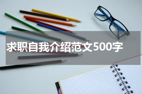 求职自我介绍范文500字