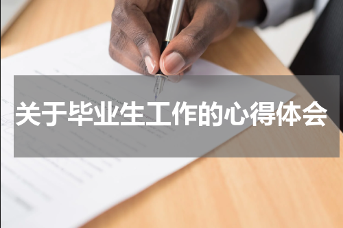 关于毕业生工作的心得体会