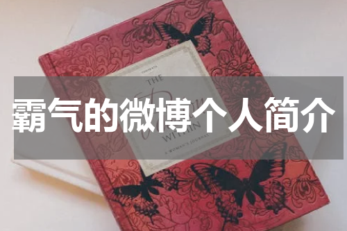 霸气的微博个人简介