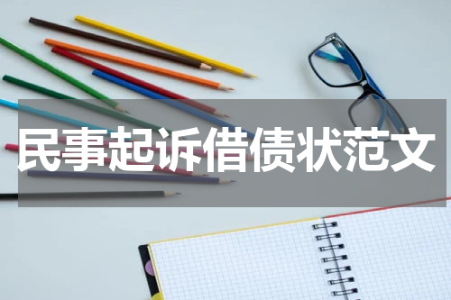 民事起诉借债状范文