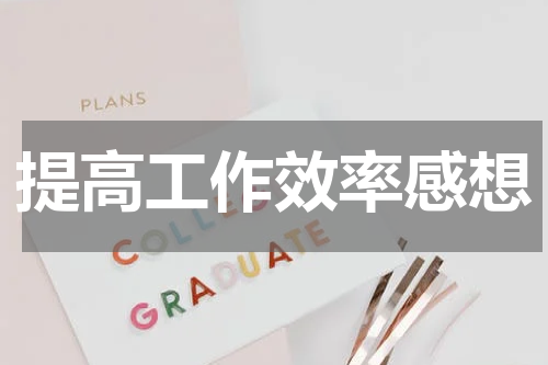 提高工作效率感想