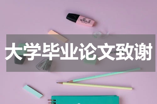 大学毕业论文致谢