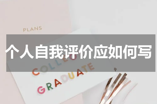 个人自我评价应如何写