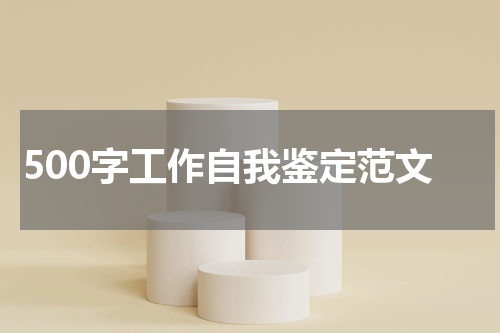 500字工作自我鉴定范文