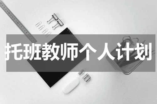 托班教师个人计划