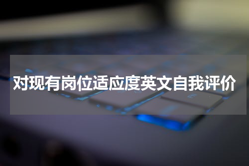 对现有岗位适应度英文自我评价