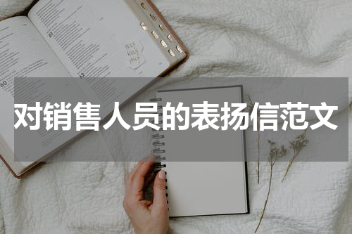 对销售人员的表扬信范文