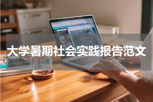 大学暑期社会实践报告范文