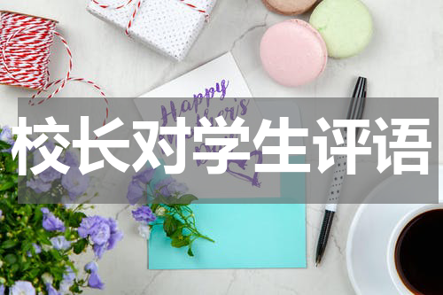 校长对学生评语