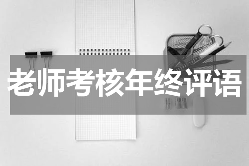 老师考核年终评语