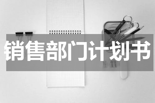 销售部门计划书