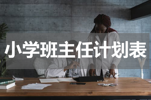 小学班主任计划表