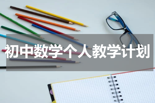 初中数学个人教学计划