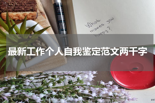 最新工作个人自我鉴定范文两千字