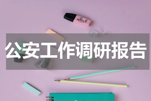 公安工作调研报告