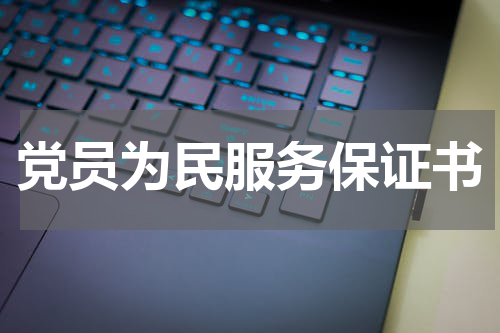 党员为民服务保证书