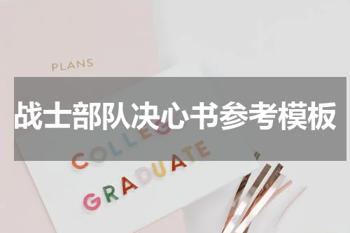 战士部队决心书参考模板