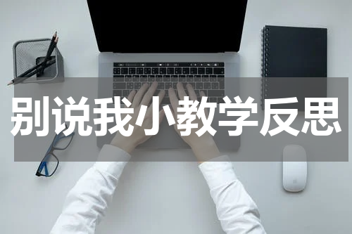 别说我小教学反思