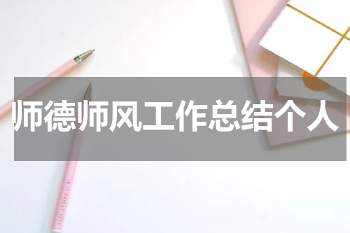 师德师风工作总结个人