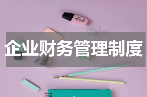 企业财务管理制度