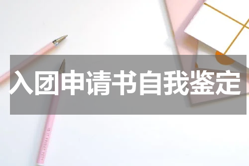 入团申请书自我鉴定