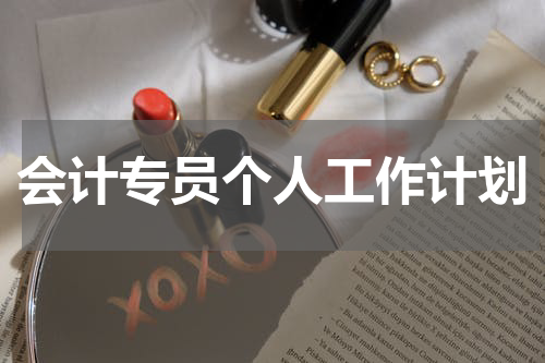 会计专员个人工作计划