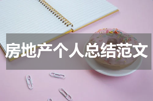房地产个人总结范文