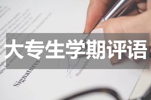 大专生学期评语