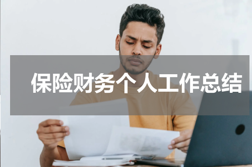 　保险财务个人工作总结