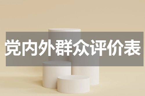 党内外群众评价表