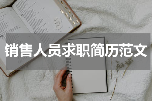 销售人员求职简历范文