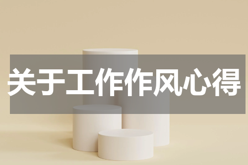 关于工作作风心得