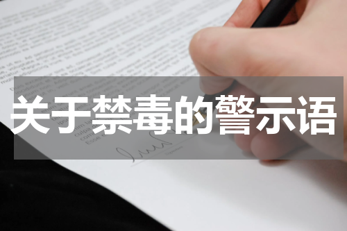 关于禁毒的警示语