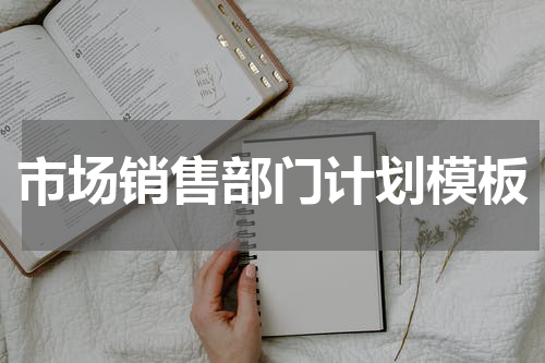市场销售部门计划模板