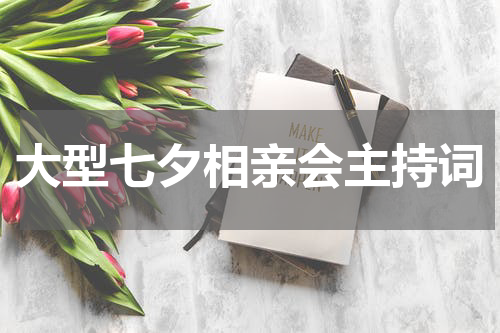大型七夕相亲会主持词