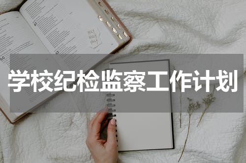 学校纪检监察工作计划