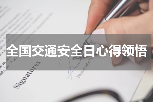 全国交通安全日心得领悟