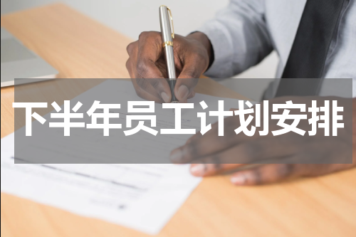 下半年员工计划安排