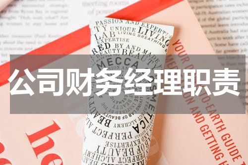 公司财务经理职责