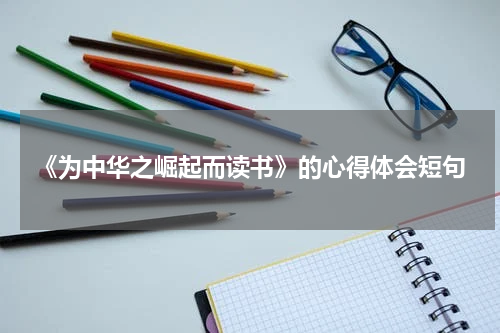 《为中华之崛起而读书》的心得体会短句