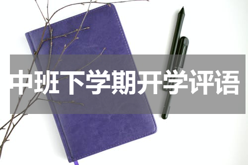 中班下学期开学评语