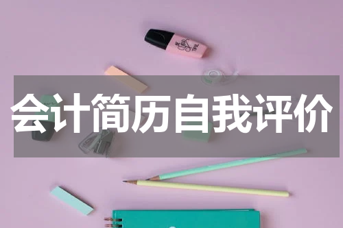 会计简历自我评价