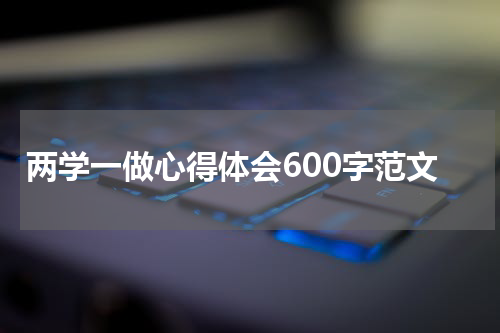 两学一做心得体会600字范文