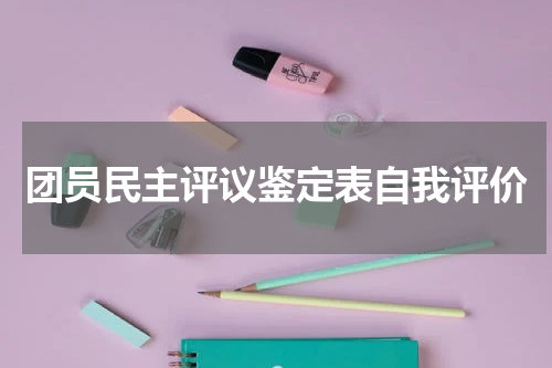 团员民主评议鉴定表自我评价