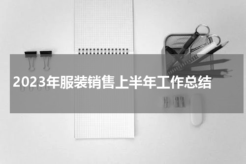 2023年服装销售上半年工作总结