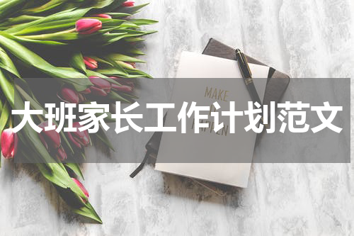 大班家长工作计划范文