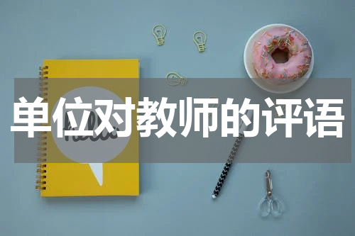 单位对教师的评语