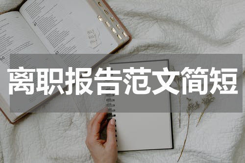 离职报告范文简短