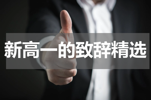 新高一的致辞精选